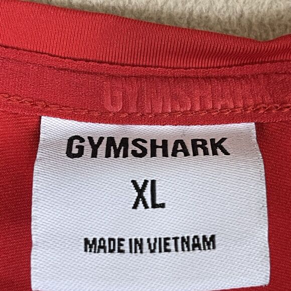 Gymshark Shirt Mens Extra Large Red Performance Short Sleeve T-Shirt Tee Adult - Picture 5 of 11
